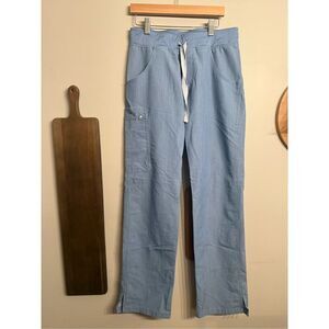 Figs Kade Cargo Drawstring Heathered Indigo Scrub Pants Size Extra Small